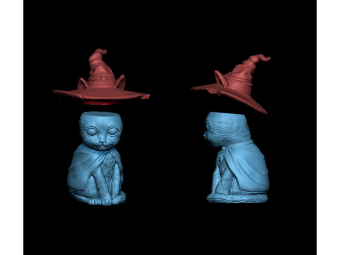 Witch cat 3D प्रिंट मॉडल