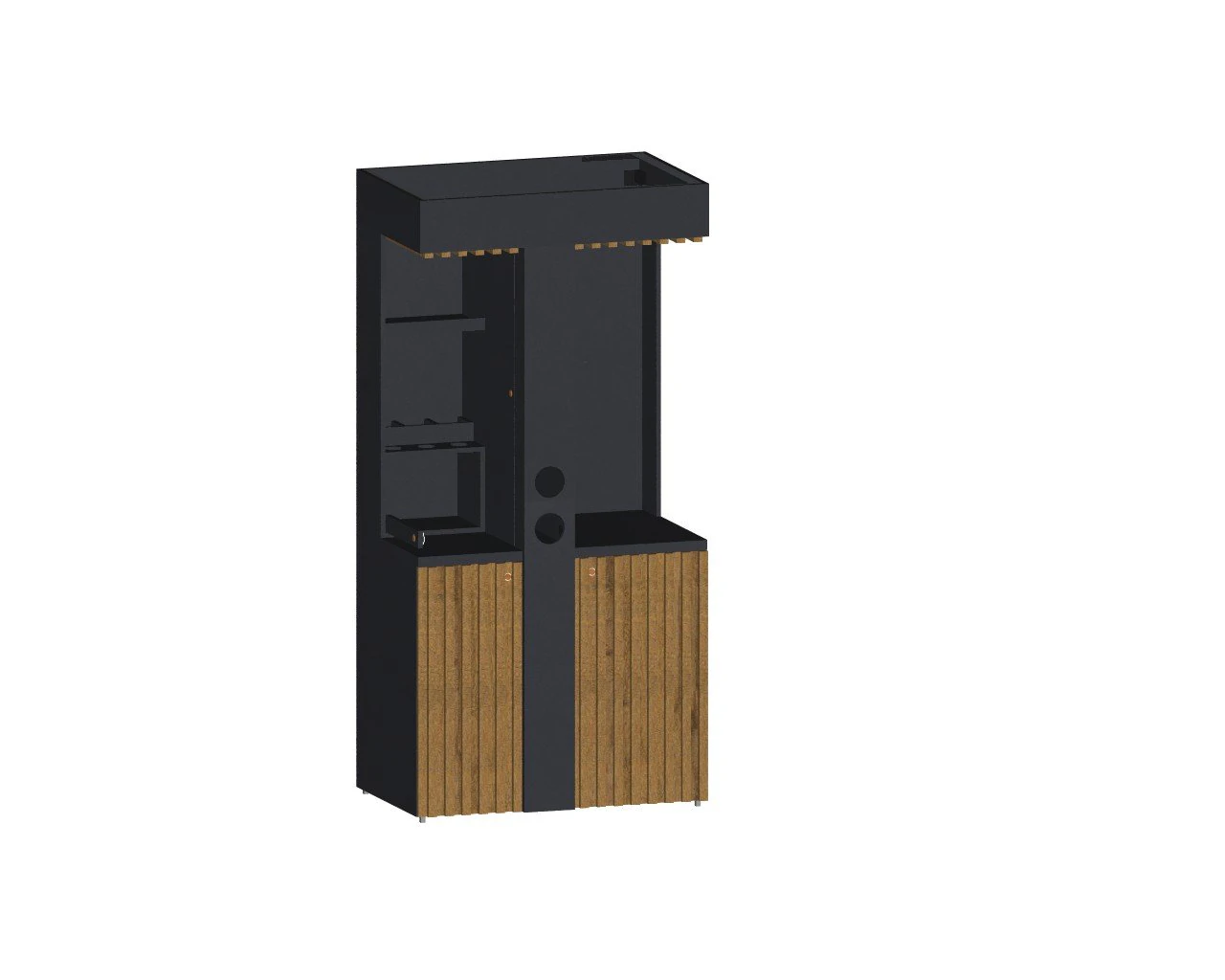 coffee stand on a metal frame 3D Model .c4d .max .obj .3ds .fbx .stl .blend