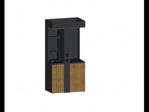 supporto per caff&egrave; su struttura in metallo Modello 3D