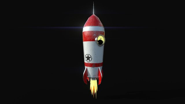 rocket sci fi 3D 模型 .c4d .max .obj .3ds .fbx .stl .blend 