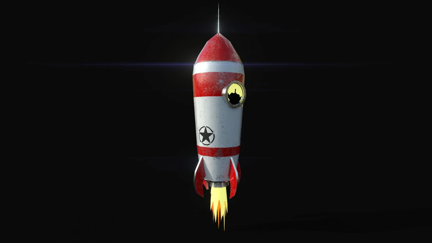 rocket sci fi 3D Model .c4d .max .obj .3ds .fbx .stl .blend