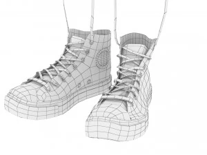 shoes old school 3D Model