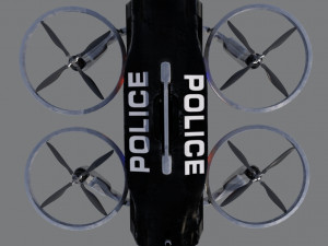 copter - police flashing light 3D Modell