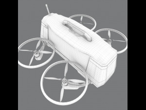 copter - police flashing light 3D Modell
