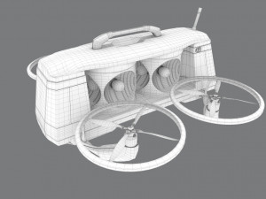 copter - police flashing light 3D Modell