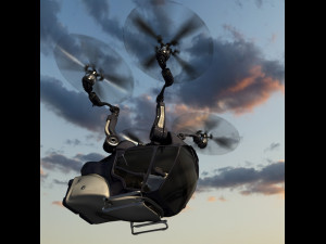 passenger quadcopter 3D Модель