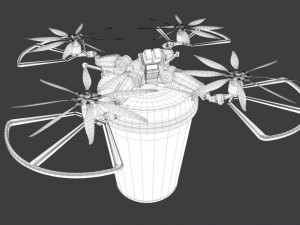 copter - coffee deliverer 3D Модель