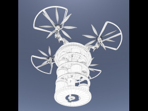 copter - coffee deliverer 3D Модель