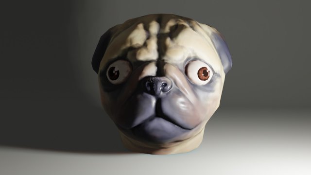 pug Modelo 3D .c4d .max .obj .3ds .fbx .stl .blend 