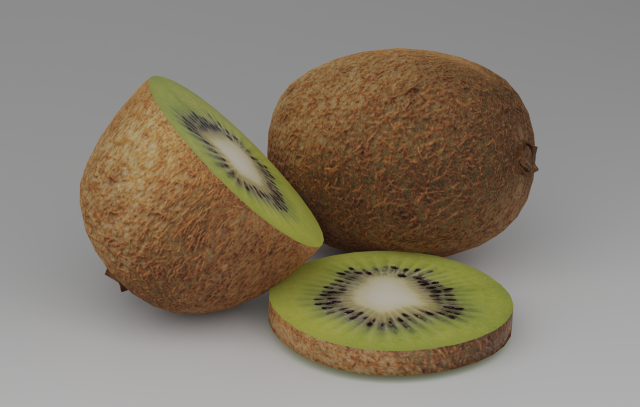 kiwi 3D Model .c4d .max .obj .3ds .fbx .stl .blend 