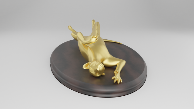 statuette of a reclining panther Modelo 3D .c4d .max .obj .3ds .fbx .stl .blend 