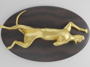 statuette of a reclining panther Modelo 3D
