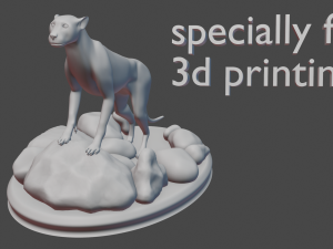 panther sculpture 3D 打印模型