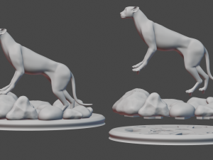 panther sculpture Model Cetak 3D