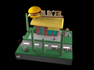 burger 3D 模型