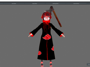 halloween ninja -akatsuki little lady hinatavrm -naruto- 3Dモデル