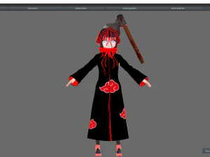 halloween ninja -akatsuki little lady hinatavrm -naruto- 3D Model