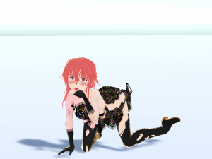 mirai nikki - yuno gasai hurt- anime character - vrm model 3D Model