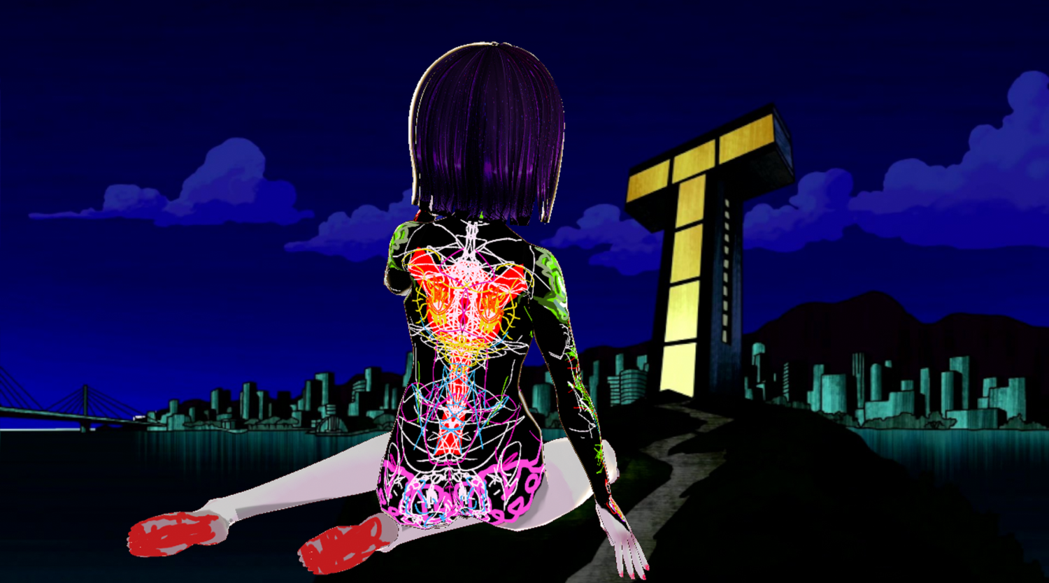 mirai nikki - yuno gasai hurt- anime character - vrm model 3D