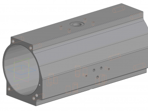 valve pneumatic actuator housing Model 3D
