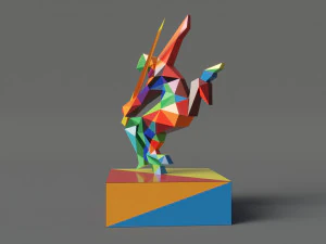 papercraft poligonal centauro Modelo 3D