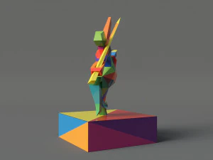 papercraft poligonal centauro Modelo 3D