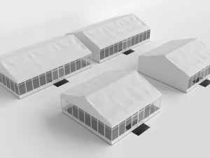 tent pack 4 models 3D Model