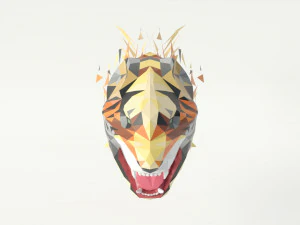 tiger polygonal papercraft 3D Model