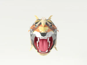 tiger polygonal papercraft 3D Model