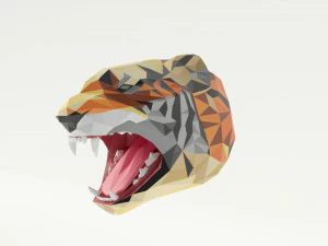 tiger polygonal papercraft 3D Model
