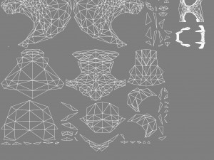 tiger polygonal papercraft Modelo 3D