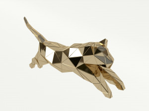 jumping tiger papercraft Modelo 3D