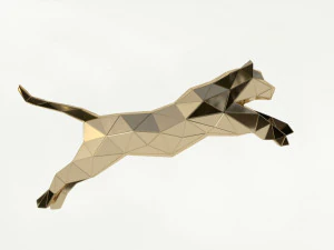 jumping tiger papercraft 3D Model