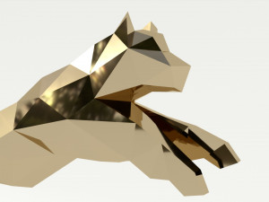 jumping tiger papercraft Modelo 3D