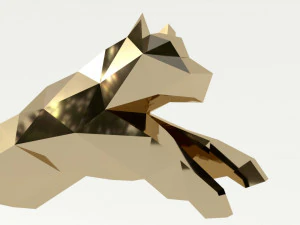 jumping tiger papercraft 3D Model