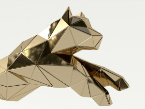 jumping tiger papercraft Modelo 3D