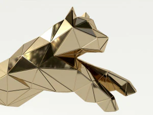 jumping tiger papercraft 3D Model