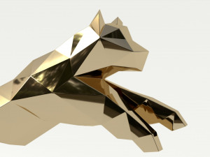 jumping tiger papercraft Modelo 3D