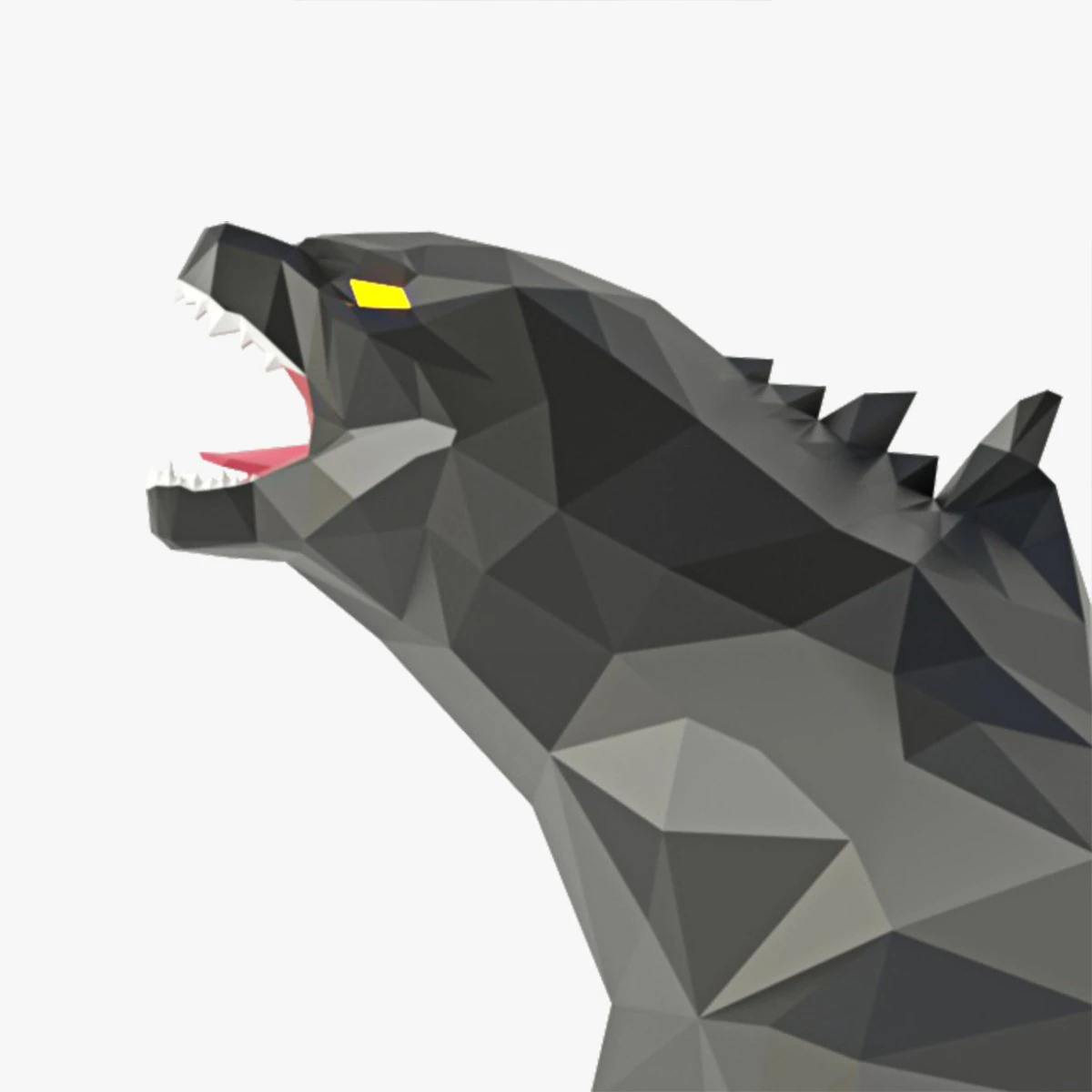 godzilla polygonal papercraft 3D Model .c4d .max .obj .3ds .fbx .stl .blend 