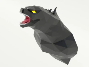 godzilla polygonal papercraft 3D Model