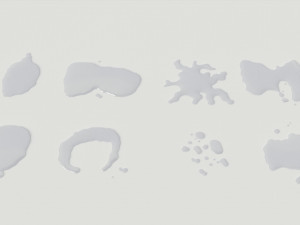 water puddles collection Modelo 3D
