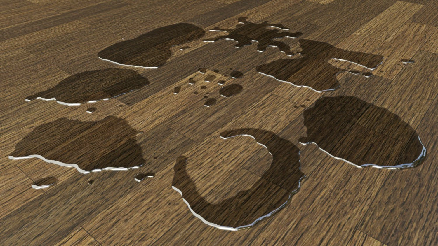 water puddles collection 3D Model .c4d .max .obj .3ds .fbx .stl .blend 