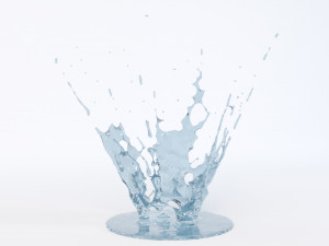 water crowns splash set 3D Model