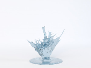 water crowns splash set 3D Model