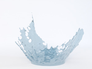 water crowns splash set 3D Model