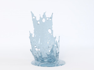 water crowns splash set 3D Model