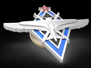 badge of the pilot of aviation schools of the red army air force 3D Model