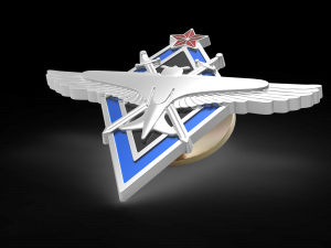 badge of the pilot of aviation schools of the red army air force 3D Model
