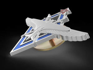 badge of the pilot of aviation schools of the red army air force 3D Model