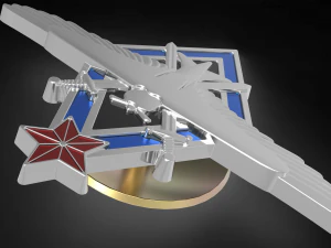 badge of the pilot of aviation schools of the red army air force 3D Model